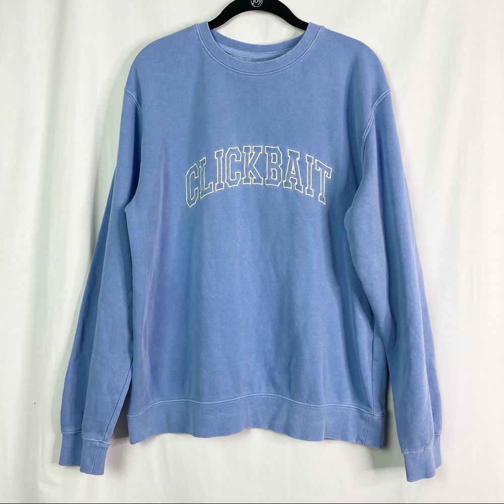Fanjoy David Dobrik Clickbait Light Blue Sweatshirt Medium